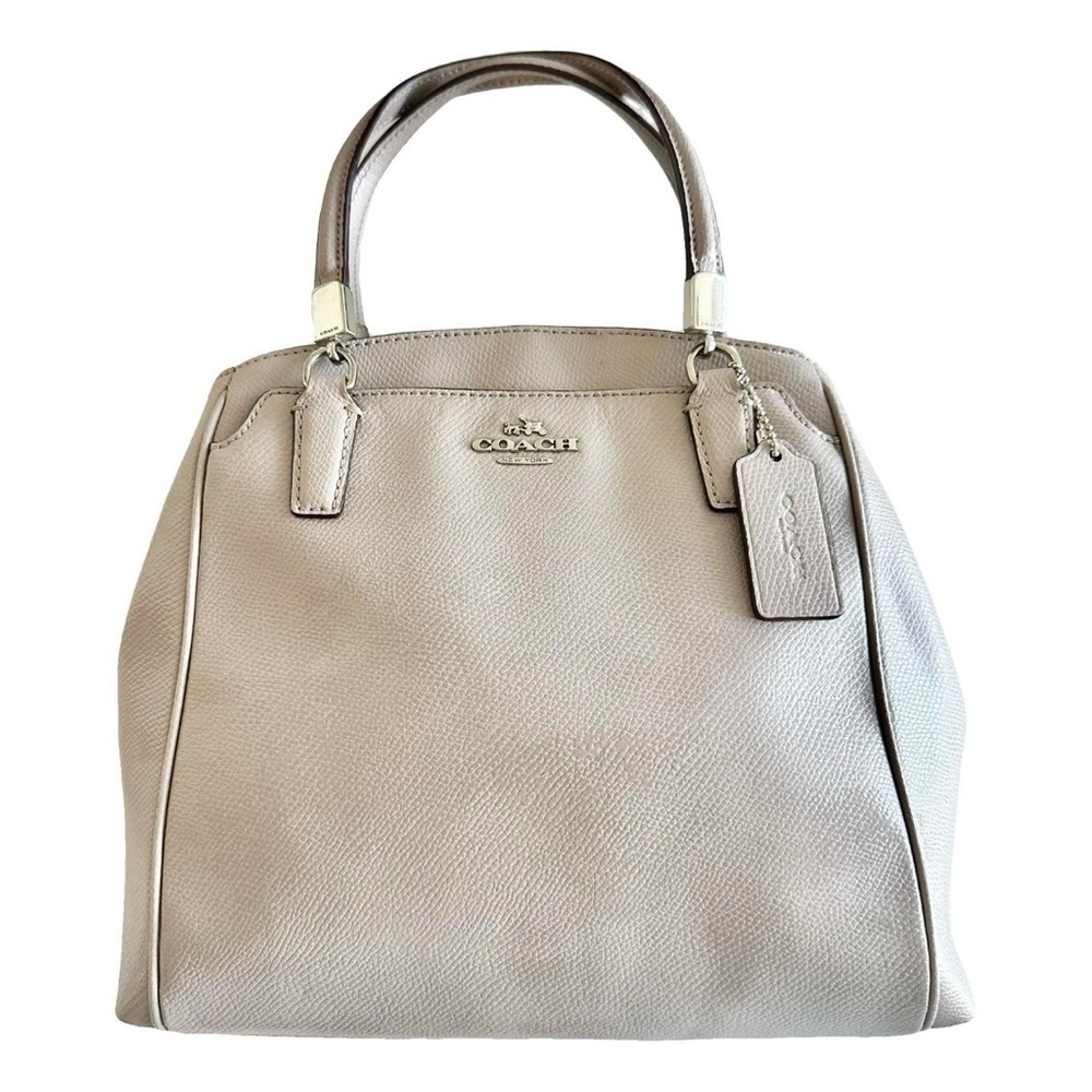COACH Minetta Taupe Crossgrain Leather Crossbody/Satchel